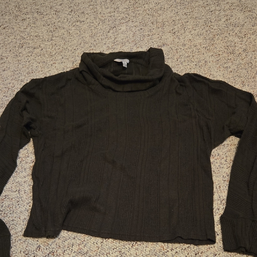 Lucky Brand Dark Green Size M Cowl Neck Sweater